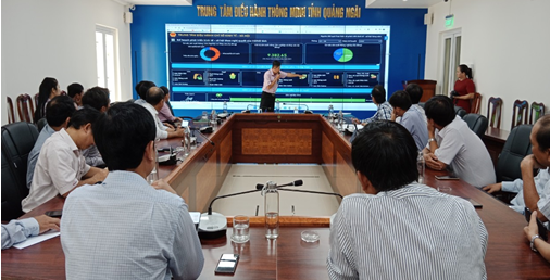 Sở Nông nghiệp và PNT tham quan Hệ thống Trung tâm điều hành thông minh (IOC) tỉnh Quảng Ngãi