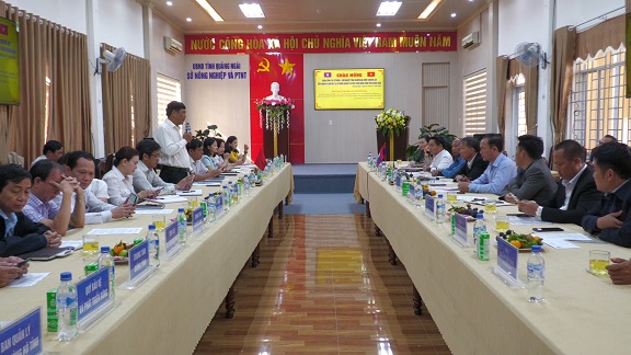 Sở Nông nghiệp và PTNT tỉnh Quảng Ngãi tiếp và làm việc với Đoàn công tác của Sở Nông - Lâm nghiệp tỉnh Champasak, Nước CHDCND Lào