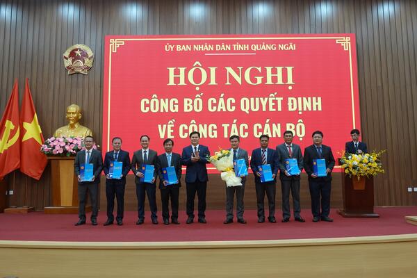 Đồng chí Hồ Trọng Phương giữ chức Giám đốc Sở Nông nghiệp và Môi trường tỉnh Quảng Ngãi