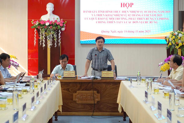 Sở Nông nghiệp và Môi trường làm việc với Quỹ Bảo vệ môi trường, Phát triển rừng và Phòng, chống thiên tai